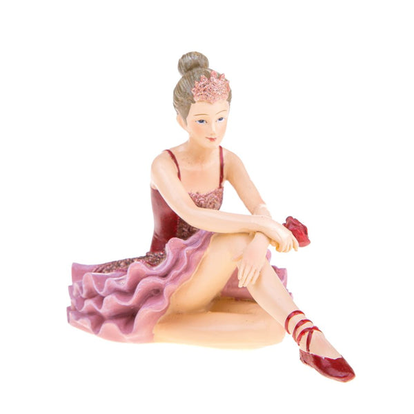 online Set 2 Statuine Ballerina Seduta 12 cm in Resina