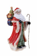 Statuina Babbo Natale con Sacco 48,5 cm in Porcellana Rosso-1