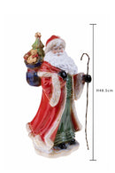 Statuina Babbo Natale con Sacco 48,5 cm in Porcellana Rosso-4