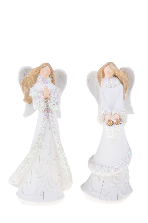 Set 4 Statuine Angeli con Glitter 16,5 cm in Resina prezzo