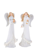 Set 2 Statuine Angeli 22 cm in Resina-1