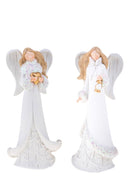 Set 2 Statuine Angeli 22 cm in Resina-2