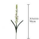 2 Fiori Artificiali di Tuberosa Altezza 90 cm Bianco-2