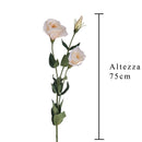 4 Lisianthus Artificiali Composto da 3 Fiori Altezza 75 cm -2