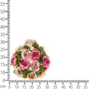 Coroncina Artificiale con Rose Larghezza 30,5 cm -3