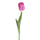 Set 8 künstliche Tulpen mit Blättern Höhe 67 cm Rosa