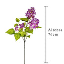 2 Lillà Artificiali Composto da 3 Fiori Altezza 76 cm Viola-2