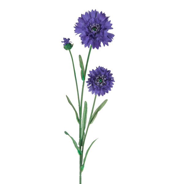 Set mit 8 künstlichen Kornblumen, bestehend aus 3 Blumen, Höhe 65 cm, blau sconto