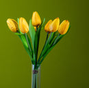 2 Mazzi di 7 Tulipani Artificiali Altezza 37 cm Giallo-4