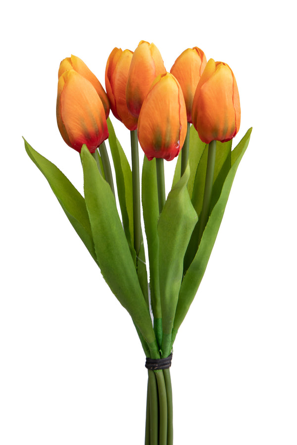 online Set 4 Bündel mit 7 künstlichen Tulpen Höhe 37 cm Orange