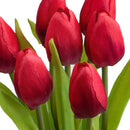 2 Mazzi di 7 Tulipani Artificiali Altezza 37 cm Rosso-3