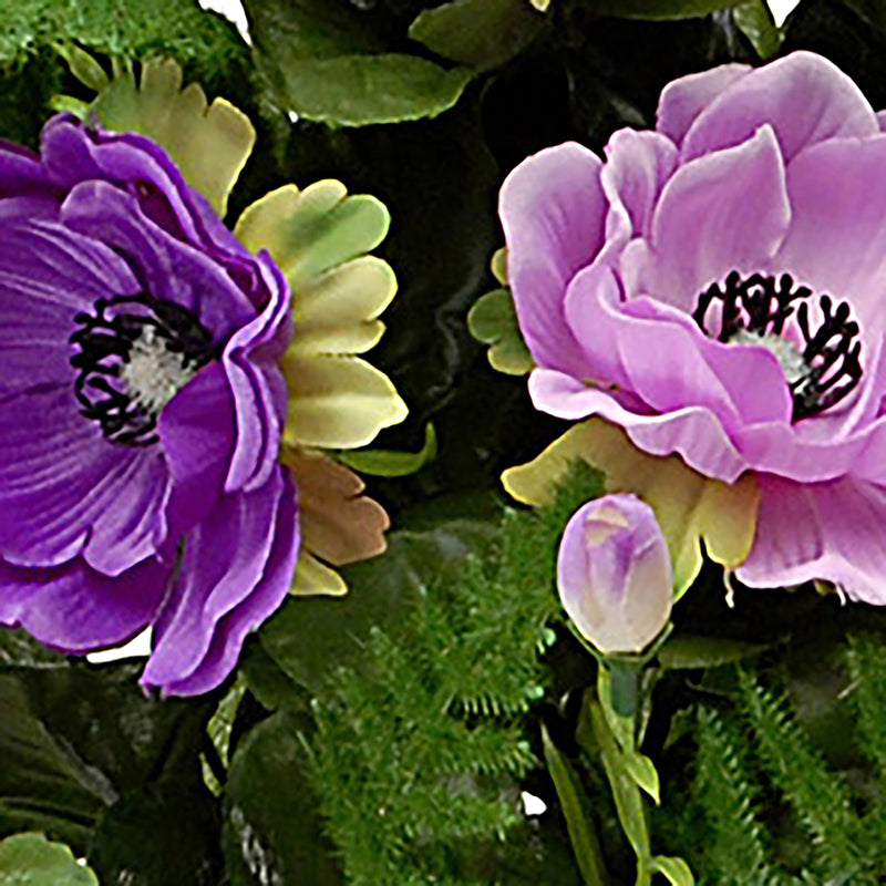 Bouquet Artificiale Composto di 14 Fiori Artificiali di Anemone Altezza 46 cm Viola-3