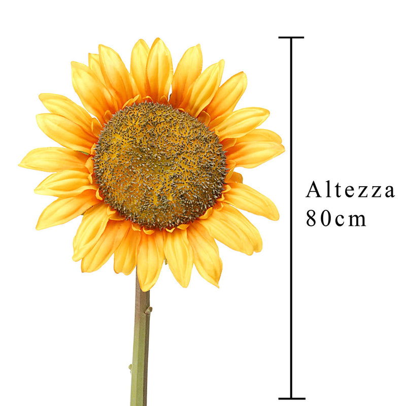 Girasole Artificiale Altezza 80 cm Giallo-2