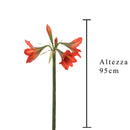 Fiori Artificiali di Amaryllis Altezza 95 cm Arancio-2