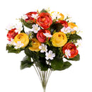 Bouquet Artificiale di Ranuncoli Composto da 13 Fiori Altezza 44 cm Arancio-1