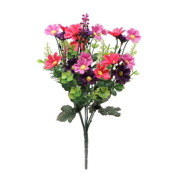 prezzo Set 8 künstliche Mini-Blumensträuße mit Gänseblümchen, Höhe 35 cm, Rosa