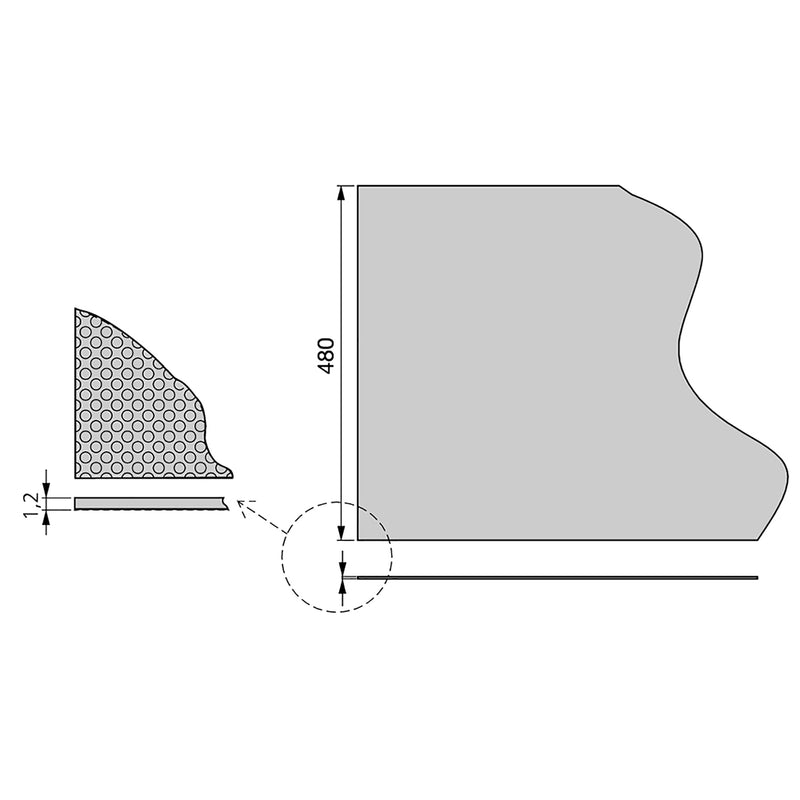 Tappetto Antiscivolo per Cassetti Cucina 150x48 cm in Plastica Emuca-3