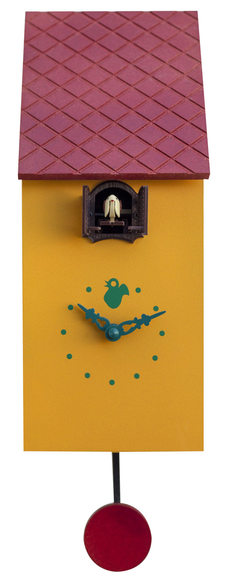 Orologio a Cucù da Parete 13x30x12 cm Pirondini Italia Portofino Giallo Melone-1