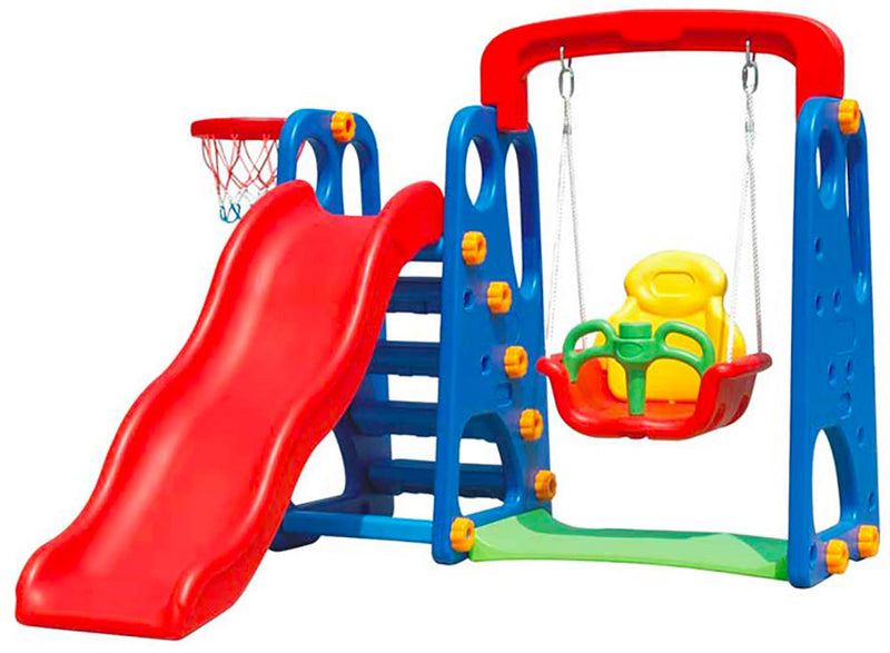 Castello 3 in 1 Canestro, Scivolo e Altalena Kids Joy Baby Park-1