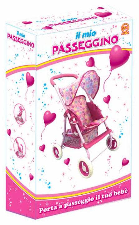 Passeggino per Bambole Kids Joy Rosa-2