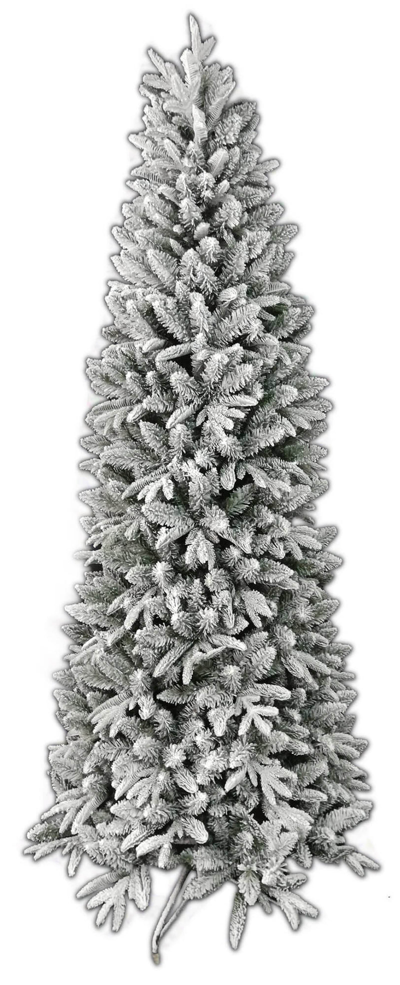 Albero di Natale Artificiale Innevato Vanzetti Pino del Gargano Slim Verde Varie Misure-1