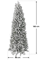 Albero di Natale Artificiale Innevato Vanzetti Pino del Gargano Slim Verde Varie Misure-2