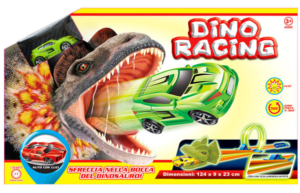 Dinosaurier-Autobahn mit leuchtendem Auto Kids Joy Dino Racing online