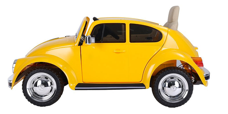 Macchina Elettrica per Bambini 12V Maggiolone Beetle Giallo-4