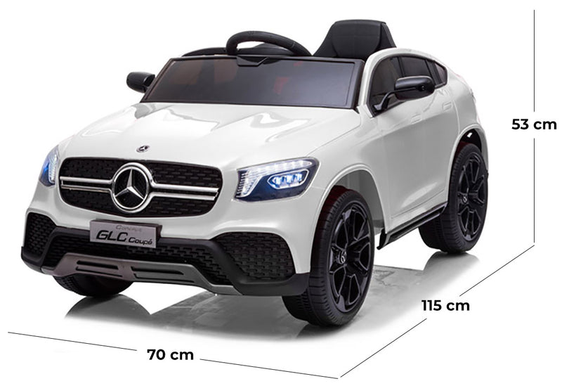 Macchina Elettrica per Bambini 12V Mercedes GLC Coupè Bianca-5