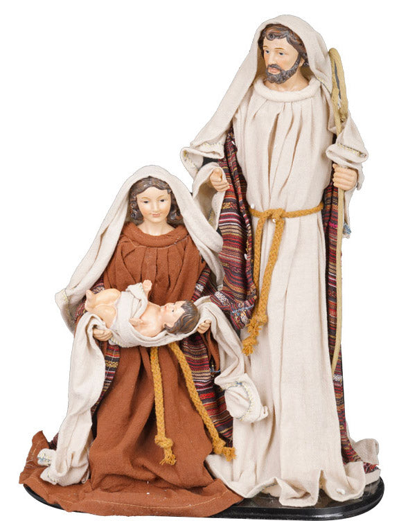 Natività Giuseppe Maria e Gesù Bambino H40 cm in Resina sconto