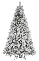 Albero di Natale Artificiale Innevato 210 cm 56 Rami Foresta Umbra Verde-1