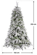 Albero di Natale Artificiale Innevato 210 cm 63 Rami Tiglio delle Murge Verde-2