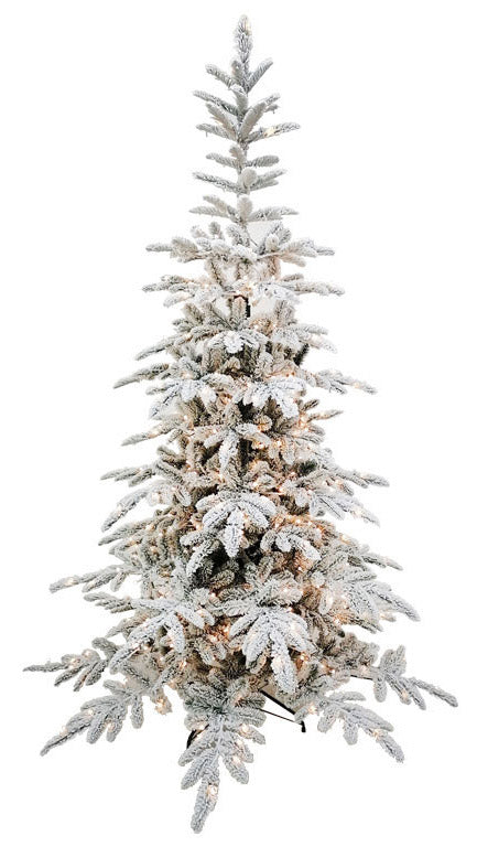 Künstlicher Weihnachtsbaum mit Schnee bedeckt 240 cm 55 Äste mit 450 LEDs Grüne Gargano-Buche prezzo