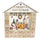 Adventskalender 34x8x35 cm Holzhaus mit Lichtern