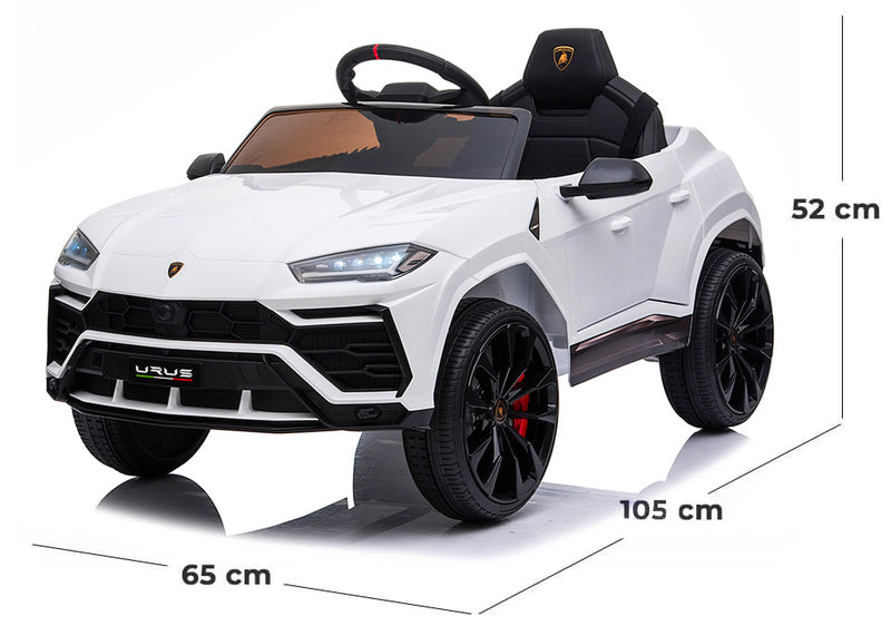 Macchina Elettrica per Bambini 12V con Licenza Lamborghini Urus Bianca-5