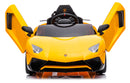 Macchina Elettrica per Bambini 12V con Licenza Lamborghini Aventador Gialla-6