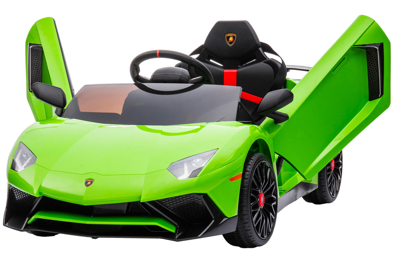 Macchina Elettrica per Bambini 12V con Licenza Lamborghini Aventador Verde-1