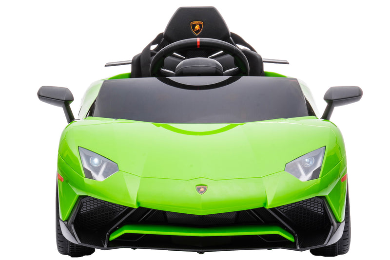 Macchina Elettrica per Bambini 12V con Licenza Lamborghini Aventador Verde-2