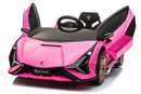 Macchina Elettrica per Bambini 12V con Licenza Lamborghini Sian FKP 37 Rosa-1