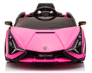 Macchina Elettrica per Bambini 12V con Licenza Lamborghini Sian FKP 37 Rosa-3