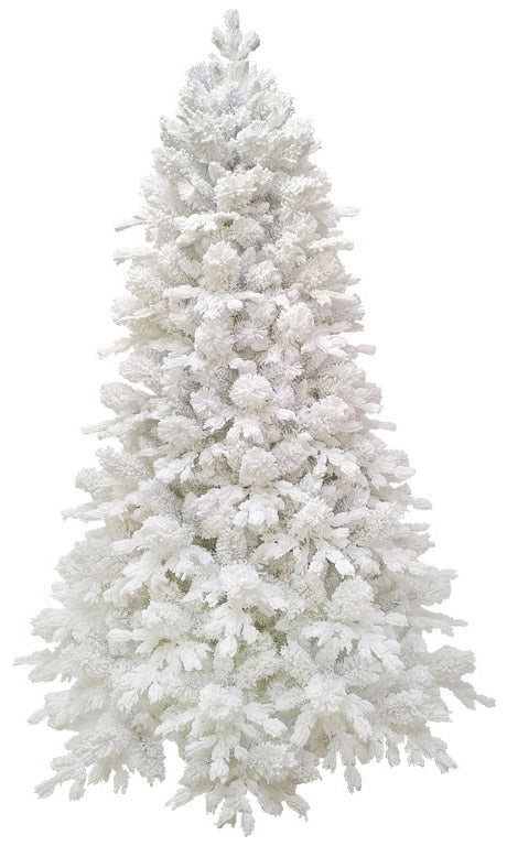 Künstlicher Weihnachtsbaum 240 cm 73 Zweige weiß beflockter Gargano online