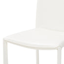 Sedia Imbottita 52x44x91 cm in Similcuoio Dedis Bianco-3