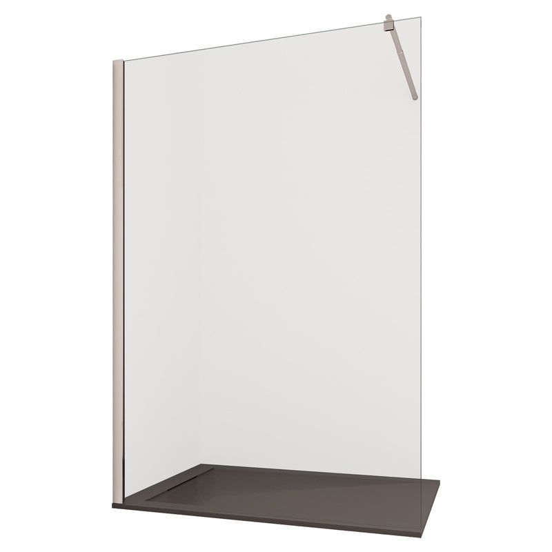 Parete Doccia Walk-In H195 cm in Cristallo 8mm Trasparente Bonussi Nives Varie Misure-1