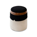 Pouf Contenitore Aladin Nero Bianco-1