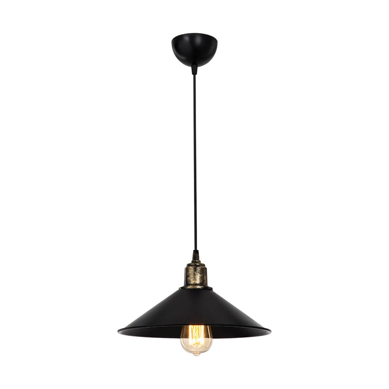 Lampada da Soffitto Nera E27-2