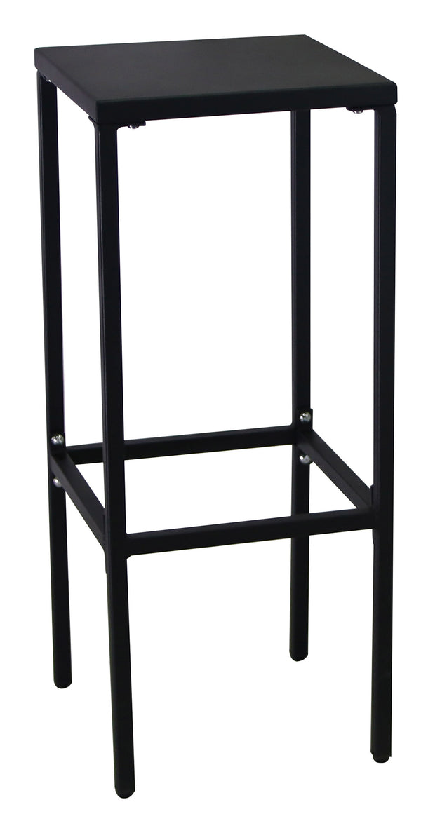 acquista Sgabello Alto da Giardino 32x32xH78 cm in Metallo Utility Nero