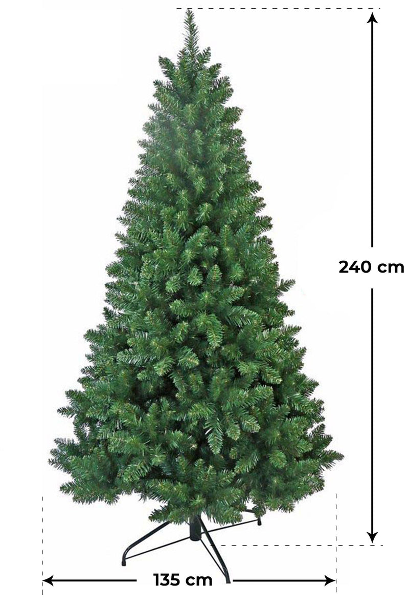 Albero di Natale Artificiale 240 cm 1830 Rami Verde-5