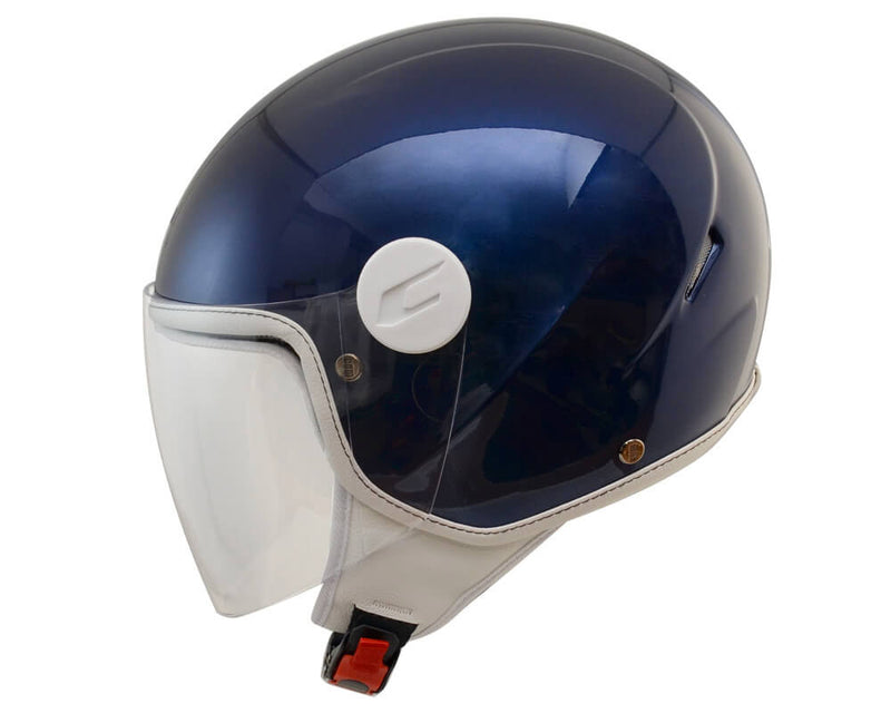 Casco Demi-Jet per Bambini Visiera Lunga CGM Magic Smile 205S Blu Metallizzato Varie Misure-3