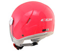 Casco Demi-Jet per Bambini Visiera Lunga CGM Magic Smile 205S Rosa Fluo Varie Misure-6