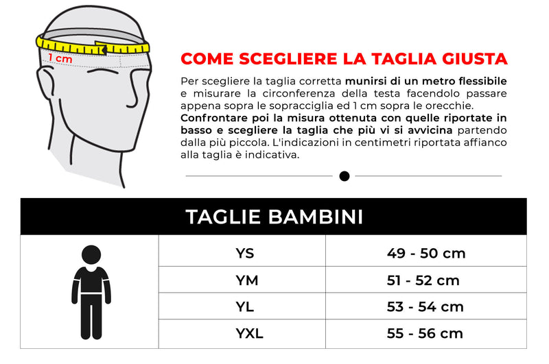 Casco Demi-Jet per Bambini Visiera Sagomata CGM Magic Smile 205S Bianco Varie Misure-10